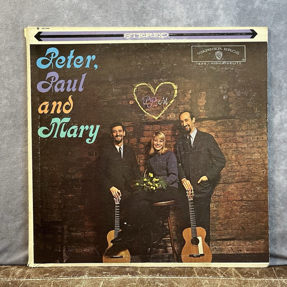 Peter Paul & Mary Self-Titled Vintage Vinyl Record LP WS 1449 First Album TESTED